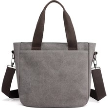 Laıbmfc Tuval Tote Crossbody Çanta - Gri (Yurt Dışından)
