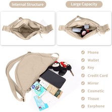 Laıbmfc Naylon Crossbody Sling Çantası - Bej (Yurt Dışından)