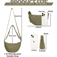 Laıbmfc Naylon Crossbody Sling Çantası - Zeytin Yeşili (Yurt Dışından)