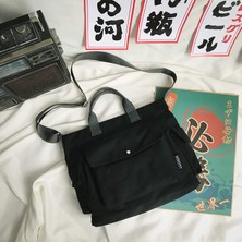 Laıbmfc Tuval Crossbody Tote Çanta - Siyah (Yurt Dışından)