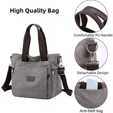 Laıbmfc Tuval Tote Crossbody Çanta - Gri (Yurt Dışından)