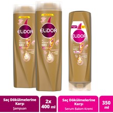 Elidor Superblend Saç Bakım Şampuanı Saç Dökülmelerine Karşı 400 ml X2 + Serum Bakım Kremi 350 ml