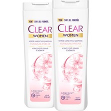 Clear Women Kepeğe Karşı Etkili Şampuan Yumuşak Parlak Kiraz Çiçeği Esansı & Keratin 350 ml x2