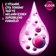 Elidor Superblend Saç Bakım Şampuanı Esmer Parlaklık E Vitamini Chia Tohumu Yağı Melanin 400 ml X3