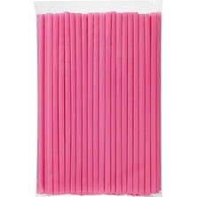 Pratik Mağazam  Plastik Frozen Pipet Pembe 100'lü