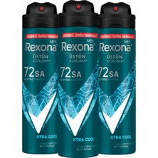 Rexona Men Erkek Sprey Deodorant Xtra Cool 72 Saat Kesintisiz Üstün Koruma 150 ml X3