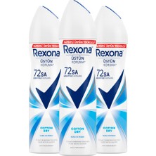 Rexona Kadın Sprey Deodorant Cotton Dry 72 Saat Kesintisiz Üstün Koruma 150 ml X3