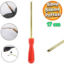 Badem10 Sibop Sökme Tornavidası Aparatı Paftası Uzun Tornavida Kırmızı Plastik Sap 17 cm