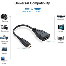 Yuekeda 17CM Mikro HDMI Erkek - HDMI Kadın Adaptör Kablosu (Yurt Dışından)