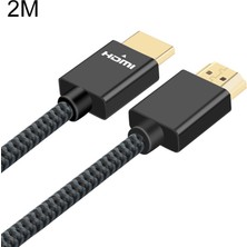 ULT-unite Yuekeda Altın Kaplama Baş HDMI 2.0 Erkek-Erkek Naylon Örgülü Kablo (Yurt Dışından)