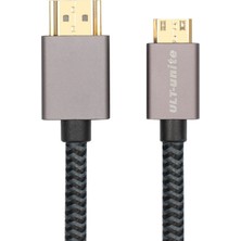 ULT-unite Yuekeda HDMI 2.0 Erkek - Mini HDMI Erkek Naylon Örgülü Kablo (Yurt Dışından)