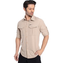 Crozwise Outdoor - Erkek Bej Spor Gömlek - 7132-02