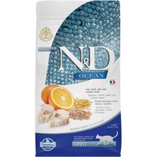 N&D Nd Ocean Düşük Tahıllı Morina Balıklı Portakallı Yetişkin Kedi Maması 1.5 kg