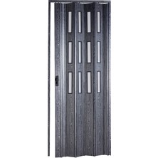 Sarpaş Akordiyon Kapı 72x220 cm Camlı Karaağaç 12Mm Katlanır Akordeon PVC