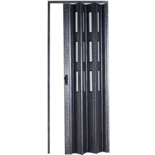 Sarpaş Akordiyon Kapı 72x220 cm Camlı Karaağaç 12Mm Katlanır Akordeon PVC