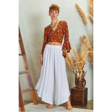 Los Banditos Paçası Detaylı Beli Lastikli Bol Paça Pantolon