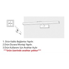 Mikro Aydınlatma Banyo Duvar Ayna Tablo Aydınlatması Flüt Aplik Kuğu Aplik Ledli Aplik 6W Gün Işığı