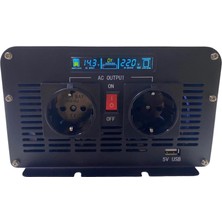 12 V Volt 2 Kw 2000 W Watt Tam Saf Sinüs Solar Inverter Invertör 220 Çevirici Dönüştürücü PWR-2000