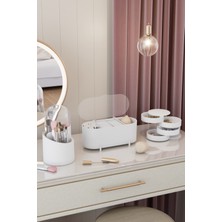 Pufwin Home Soft Makyaj Kozmetik Takı Mücevher ve Fırçalık Düzenleyici Çok Amaçlı Organizer Seti