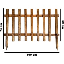 Bahçe çiti Büyük Boy Ahşap Çit 100 cm 2171