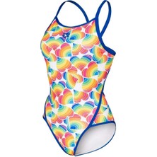 Arena Pride Swimsuit Super Fly Back Kadın Mavi Yüzücü Mayosu 005926810