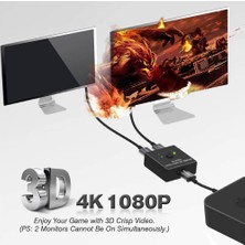 Wozlo 2 Port Çift Yönlü HDMI Switch Splitter Ekran Monitör Çoklayıcı Çoğaltıcı 4K 3D 1080P Adaptör