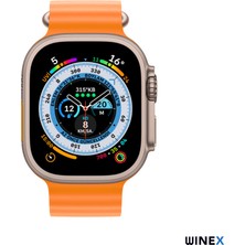 Winex Watch S8 Ultra Max 2024 Android İos HarmonyOs Uyumlu Akıllı Saat Turuncu