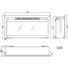 Sanat Şömine Sanatşömine -W10  Elektrikli Şömine