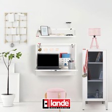 Lande - Ziglat 1550 - Metal Dolap - Cam Kapılı - Mat Beyaz.