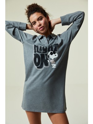 Penti Snoopy Right On Baskılı Gecelik