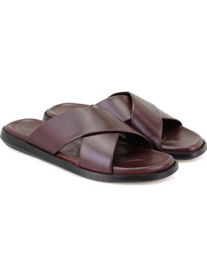 Desa Emely Kahve Erkek Deri Terlik