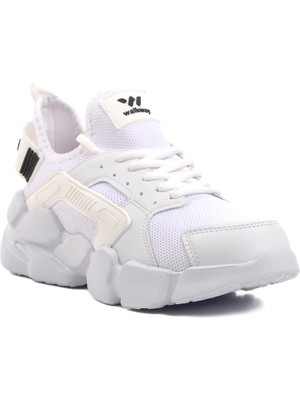 Walkway Hura Beyaz Fileli Hafif Unisex Spor Ayakkabı