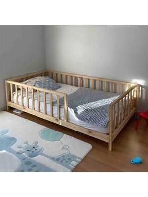 Loolpi Home - Unisex Montessori Ahşap Bebek ve Çocuk Karyolası Tüm Ölçülerde