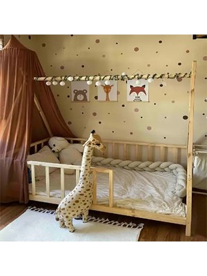 Loolpi Home - Montessori Ahşap Unisex Bebek ve Çocuk Karyolası Tüm Ölçülerde