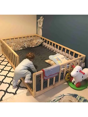 Loolpi Home Montessori Ahşap Unisex Bebek ve Çocuk Karyolası