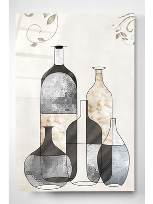 Hinora Şişeler Cam Tablo, Dekoratif Cam Tablo
