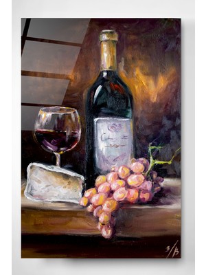 Hinora Kadeh ve Şişe Cam Tablo, Dekoratif Cam Tablo