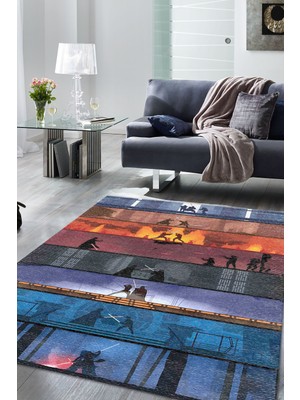 Homshtag Bölümler Dokuma Tabanlı Yıkanabilir Kaymaz Star Wars Film Halısı