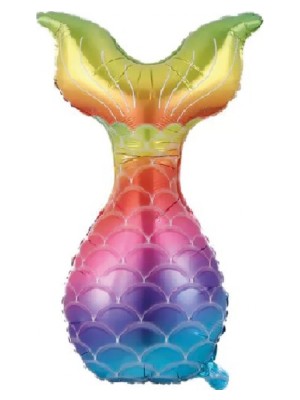 Kidspartim Deniz Kızı Kuyruğu Folyo Balon Renkli