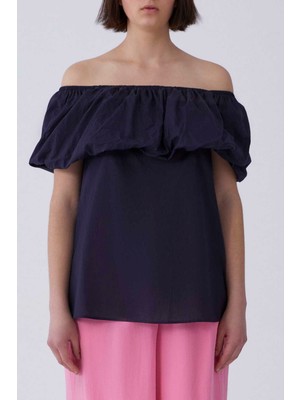 ROMAN Kayık Yaka Bluz Lacivert Y2113116_015