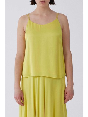 ROMAN İp Askılı Saten Bluz Sarı Y2113087_009