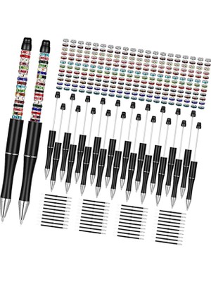 Belovee 300PCS Beadable Pens Ball Kalem 1.0mm Sınav Için Yedek Günlük Kalemler Çizim Siyah Set (Yurt Dışından)