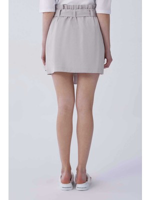 ROMAN Cep Detaylı Taş Mini Etek   Taş Y2115026_044
