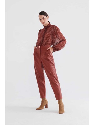 ROMAN Pileli  Kadın Pantolon Kiremit k2312064_016
