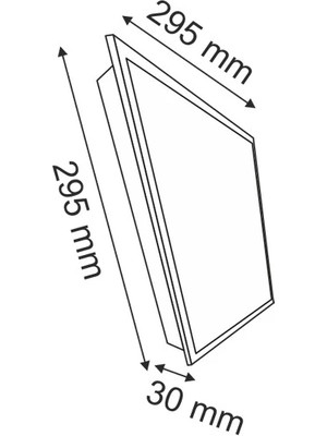 Garra 30X30 Beyaz Işık Clipin Asma Tavan LED Armatür Sıva Altı