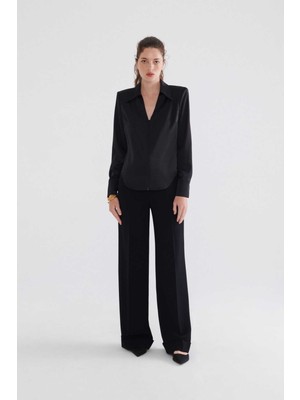 ROMAN Fermuarlı  Kadın Gömlek Siyah K2313558_001