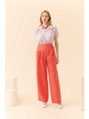 ROMAN Geniş Paça Pantolon Nar Çiçeği Y2312067_112