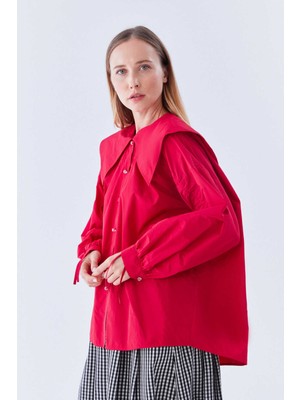 ROMAN Uzun Kollu Kadın Gömlek Kırmızı K2213560_006