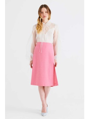 ROMAN Yırtmaçlı Uzun Etek Pembe Y2215052_038