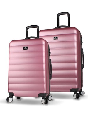 My Valice Colors Abs 2'li Valiz Seti (Orta ve Büyük) Rose Gold